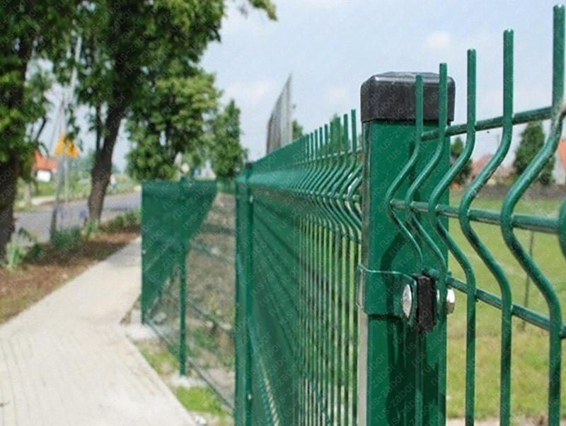Зеленый 3D забор